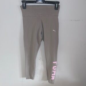 Puma Pale Green and Pink Athletic Leggings